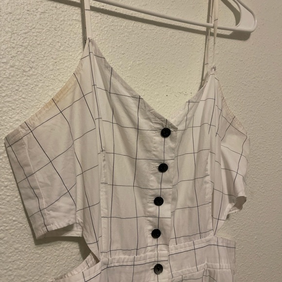 Madewell windowpane cutout cami midi dress - Picture 4 of 5